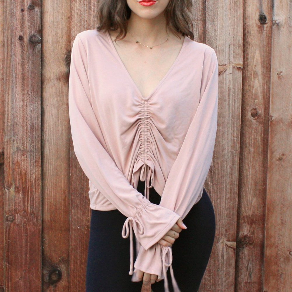 Blush Tie Top
